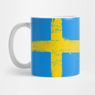 Distressed Swedish Flag Mug